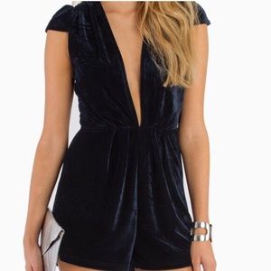 Tobi Velvet Romper